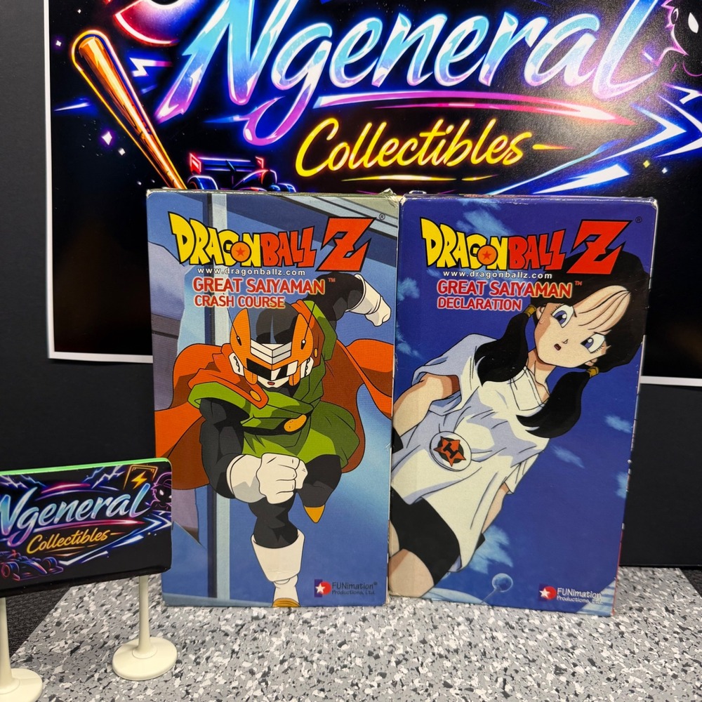 Dragon Ball Z Great Saiyaman VHS Lot 2 Crash Course Declaration Funimation Anime